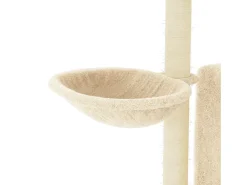 Árvore para gatos c/ postes arranhadores sisal 96,5 cm creme