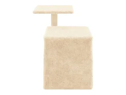 Árvore para gatos c/ postes arranhadores sisal 50,5 cm creme