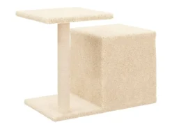 Árvore para gatos c/ postes arranhadores sisal 50,5 cm creme