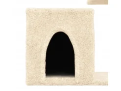 Árvore para gatos c/ postes arranhadores sisal 50,5 cm creme