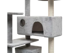 Árvore para gatos c/ postes arranhadores sisal 125 cm cinzento