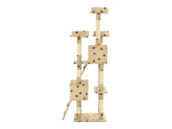 Árvore para gatos c/ postes arranhadores sisal 170 cm bege