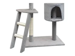 Árvore para gatos c/ postes arranhadores sisal 150 cm cinzento