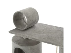 Árvore para gatos c/ postes arranhadores sisal 140 cm cinzento