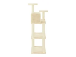 Árvore para gatos c/ postes arranhadores sisal 118,5 cm creme