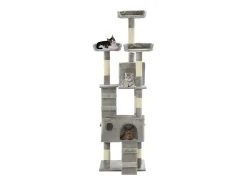 Árvore para gatos c/ postes arranhadores sisal 170 cm cinzento