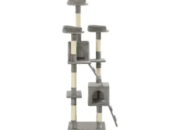 Árvore para gatos c/ postes arranhadores sisal 170 cm cinzento