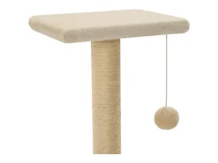 Árvore para gatos c/ postes arranhadores sisal 65 cm bege