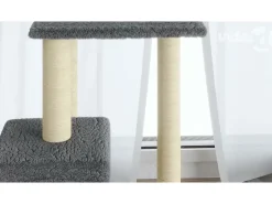 Árvore para gatos c/ postes arranhadores sisal 104 cm cor creme