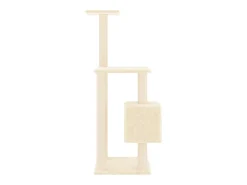 Árvore para gatos c/ postes arranhadores sisal 104 cm cor creme