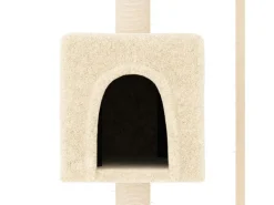 Árvore para gatos c/ postes arranhadores sisal 104 cm cor creme