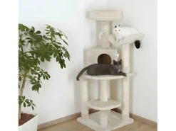 Árvore para gatos de canto Zirkonia 130 cm cor creme