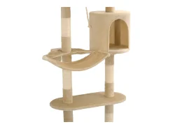 Árvore para gatos de parede c/ arranhadores sisal 194 cm bege