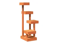 Árvore para gatos 45,5x49x103 cm pinho maciço castanho-mel