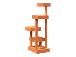 Árvore para gatos 45,5x49x103 cm pinho maciço castanho-mel