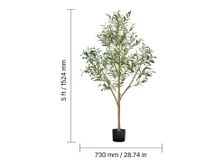 Árvores Artificiais SucceBuy Árvore Artificial de 150 cm, Planta Decorativa em PE com Vaso Preto, Tronco e Folhagem Realistas, Ideal para Escritório, Sala de Estar