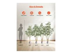 Árvores Artificiais SucceBuy Árvore Artificial de 150 cm, Planta Decorativa em PE com Vaso Preto, Tronco e Folhagem Realistas, Ideal para Escritório, Sala de Estar