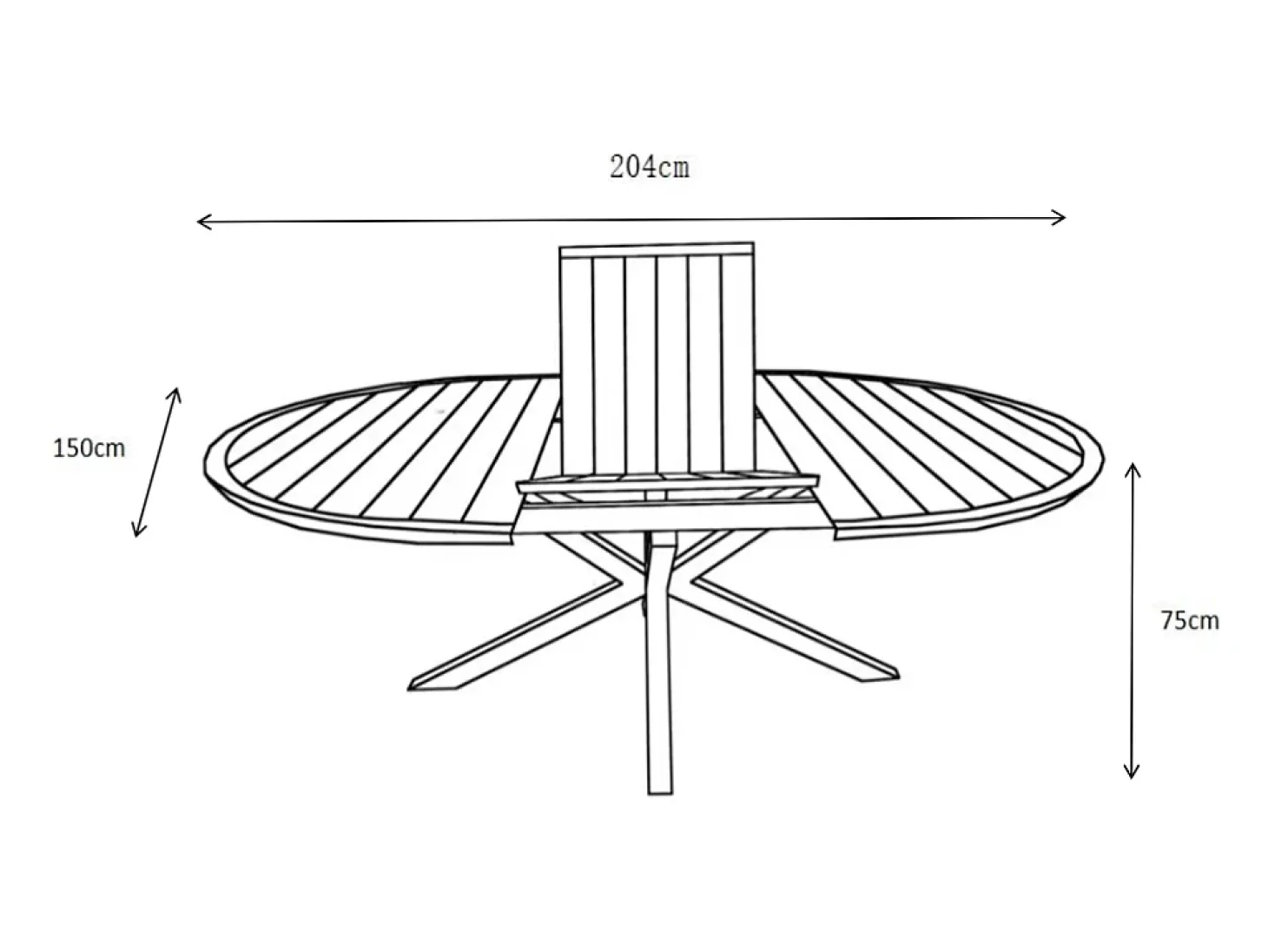Sala de jantar de jardim em alumínio: uma mesa redonda extensível C.150/200 cm e 6 cadeiras empilháveis - Cor toupeira - YOHA da MYLIA