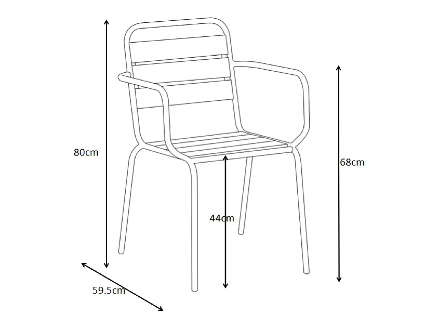 Sala de jantar de jardim em metal - uma mesa redonda D.130cm e 6 cadeiras empilháveis Azul noite - MIRMANDE de MYLIA