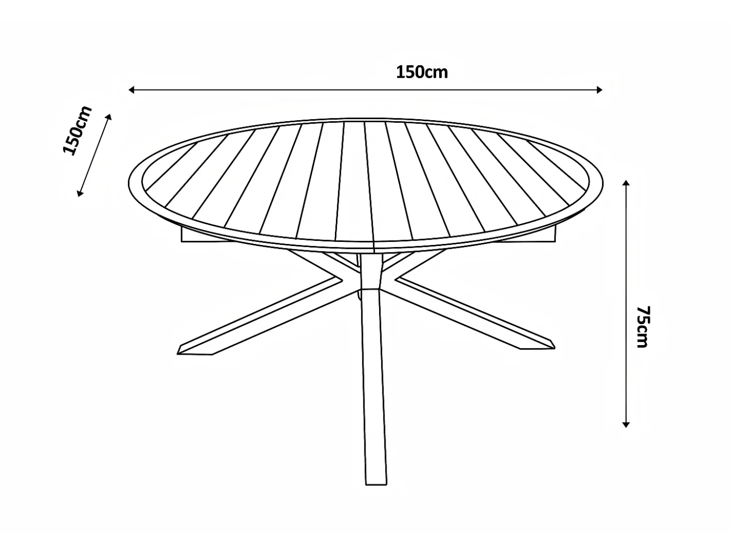Sala de jantar de jardim em alumínio: mesa redonda extensível C.150/200 cm e 4 cadeirões empilháveis - Taupe - VELYRA da MYLIA