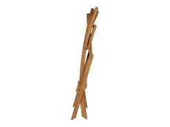 Sala de jantar de jardim em teca: uma mesa extensível C.180 / 240 cm e 6 cadeiras dobráveis - Natural claro - BYBLOS II de MYLIA