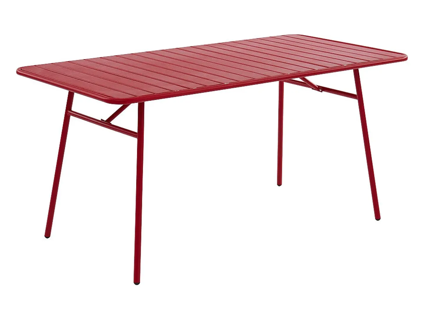 Sala de jantar de jardim em metal 1 mesa, 8 cadeirões - Vermelho MIRMANDE
