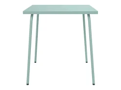 Sala de jantar de jardim em metal - uma mesa C.70 cm e 2 cadeirões empilháveis - Verde amêndoa - MIRMANDE da MYLIA