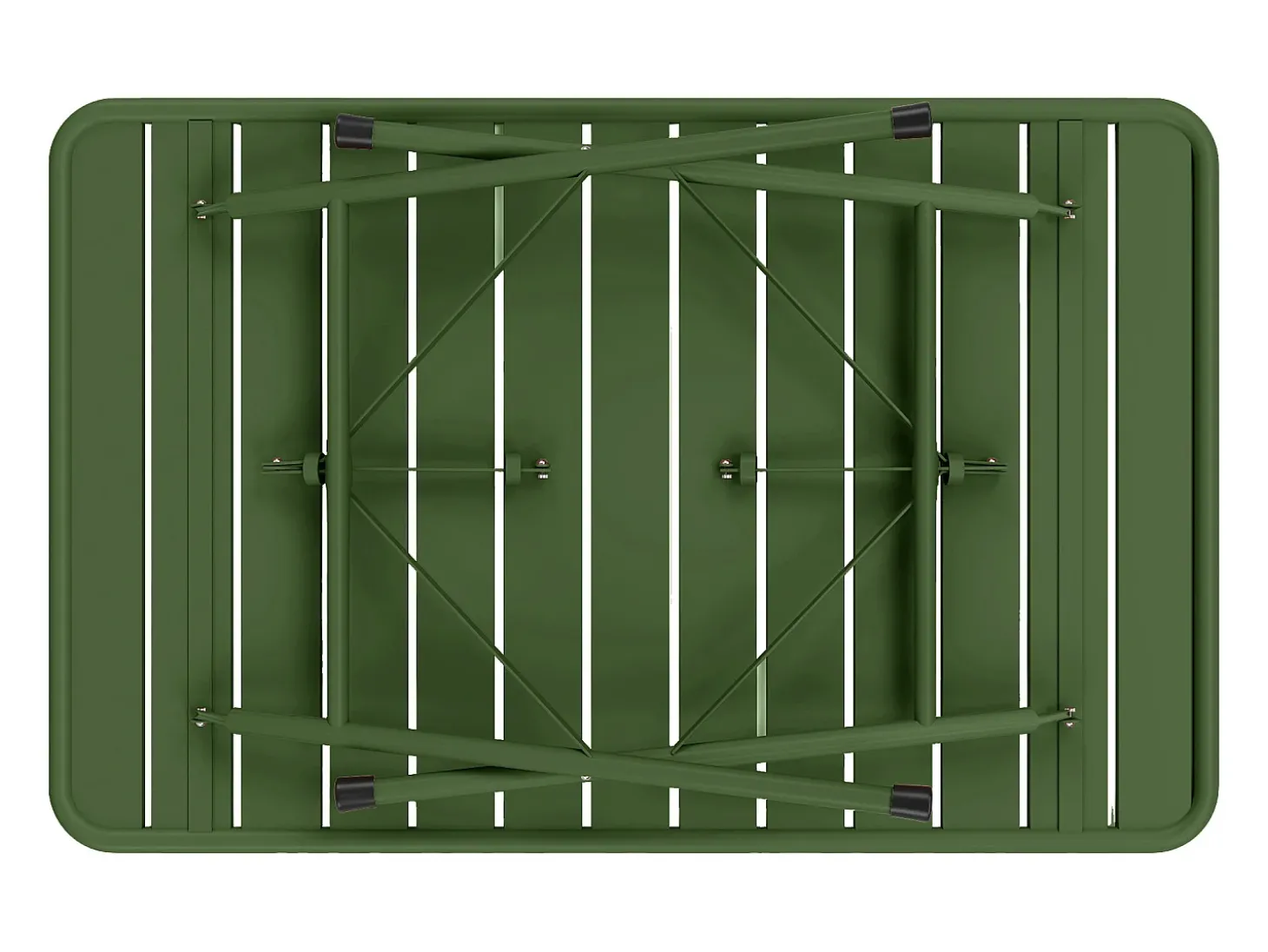 Sala de jantar de jardim dobrável em metal: 1 mesa C.110 cm + 4 cadeiras - Caqui - MIRMANDE da MYLIA