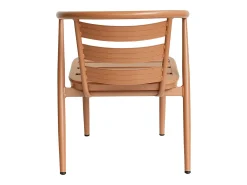 Sala de jantar de jardim em alumínio: uma mesa e 2 poltronas - Cor cobre - ADEA da MYLIA