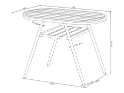 Sala de jantar de jardim em alumínio: uma mesa e 2 poltronas - Cor cobre - ADEA da MYLIA
