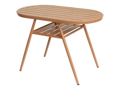 Sala de jantar de jardim em alumínio: uma mesa e 2 poltronas - Cor cobre - ADEA da MYLIA