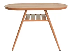 Sala de jantar de jardim em alumínio: uma mesa e 2 poltronas - Cor cobre - ADEA da MYLIA