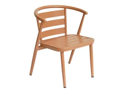Sala de jantar de jardim em alumínio: uma mesa e 2 poltronas - Cor cobre - ADEA da MYLIA