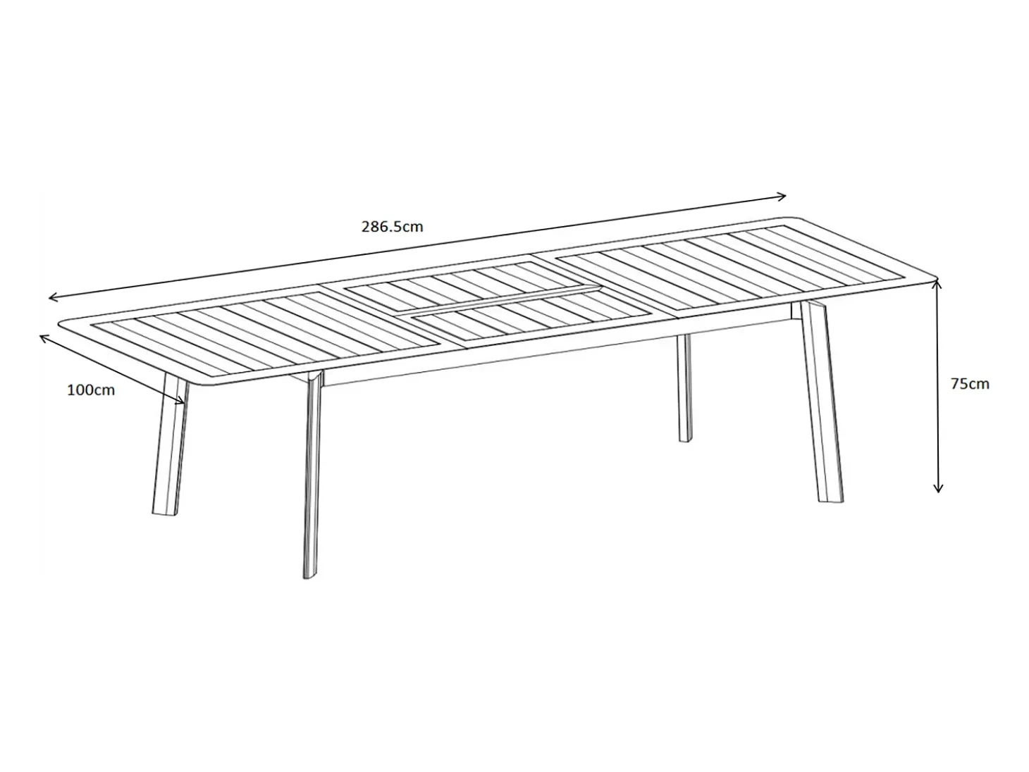Sala de jantar de jardim em alumínio: uma mesa extensível C.205/286,5 cm e 8 cadeiras empilháveis - Taupe - MACILA da MYLIA