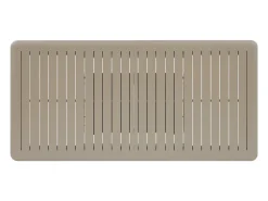 Sala de jantar de jardim em alumínio: uma mesa extensível C.205/286,5 cm e 6 cadeiras empilháveis - Taupe - MACILA da MYLIA