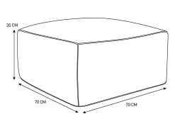 Salão de jardim em tecido bouclé para 4 lugares: 1 poltrona, 1 canto, 1 chaise longue e 1 pufe - Bege - NOUMARA de MYLIA