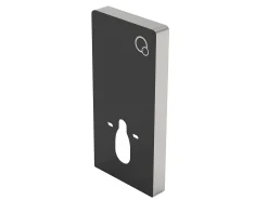 Sanita suspensa cerâmica preto mate com estrutura de suporte decorativa, CLEMONA