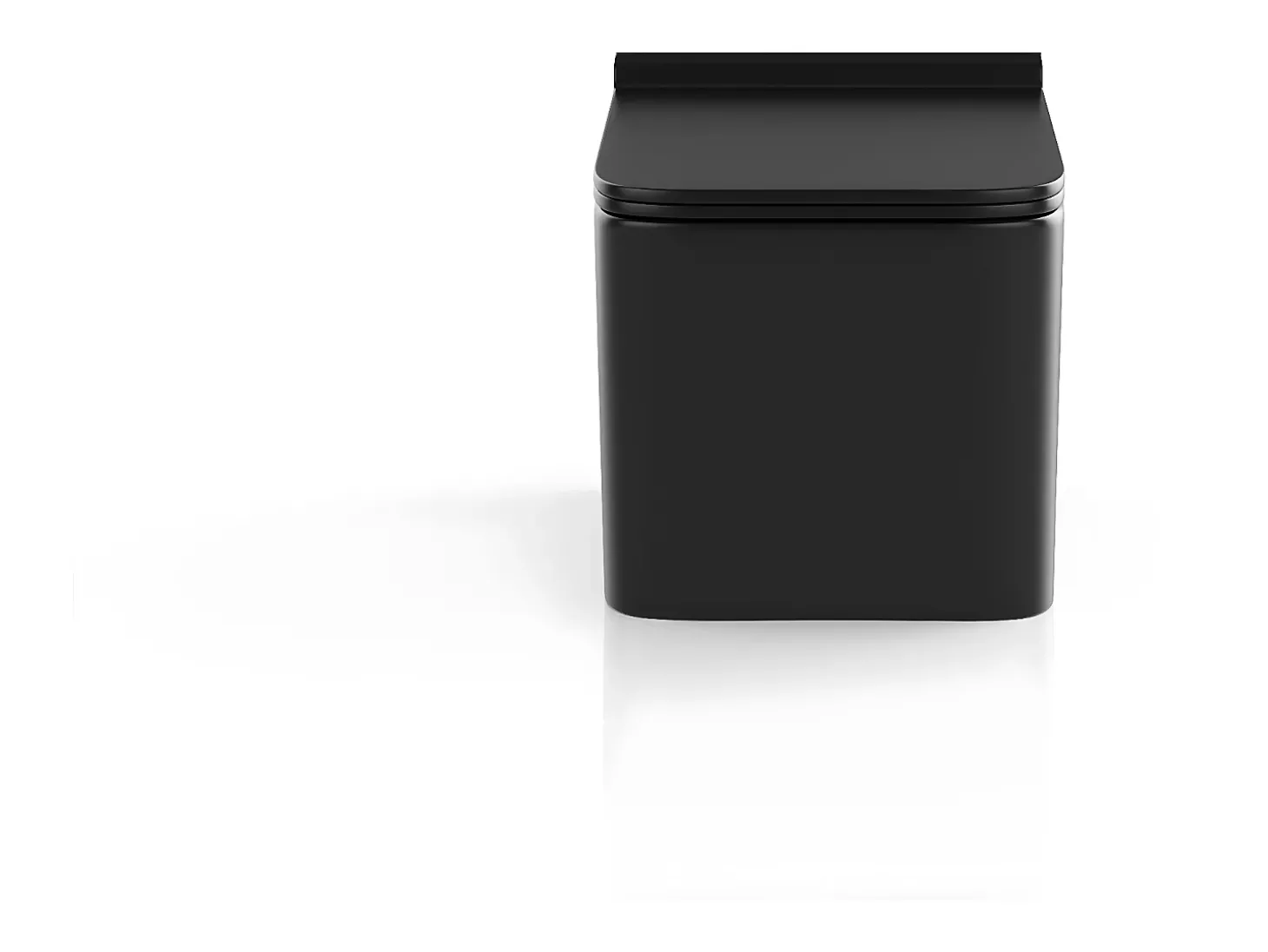 Sanita suspensa em cerâmica preto mate sem borda interna C51,5 x A34 cm CLEMONA