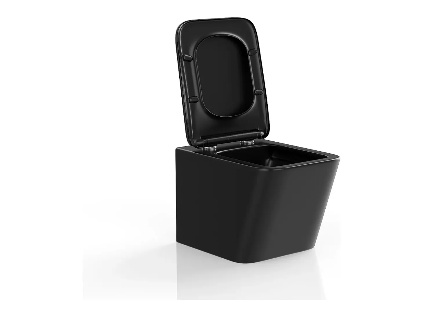 Sanita suspensa em cerâmica preto mate sem borda interna C51,5 x A34 cm CLEMONA
