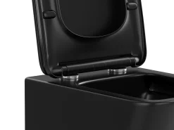 Sanita suspensa em cerâmica preto mate sem borda interna C51,5 x A34 cm CLEMONA