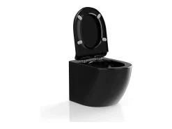 Sanita suspensa em cerâmica preto sem borda interna C36 x A36 cm JAVOINE