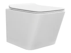 Sanita suspensa em cerâmica branco fosco sem rebordo C51,5 x A34 cm CLEMONA