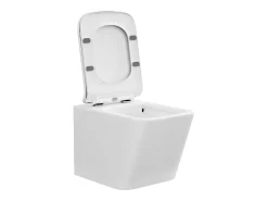 Sanita suspensa em cerâmica branco fosco sem rebordo C51,5 x A34 cm CLEMONA