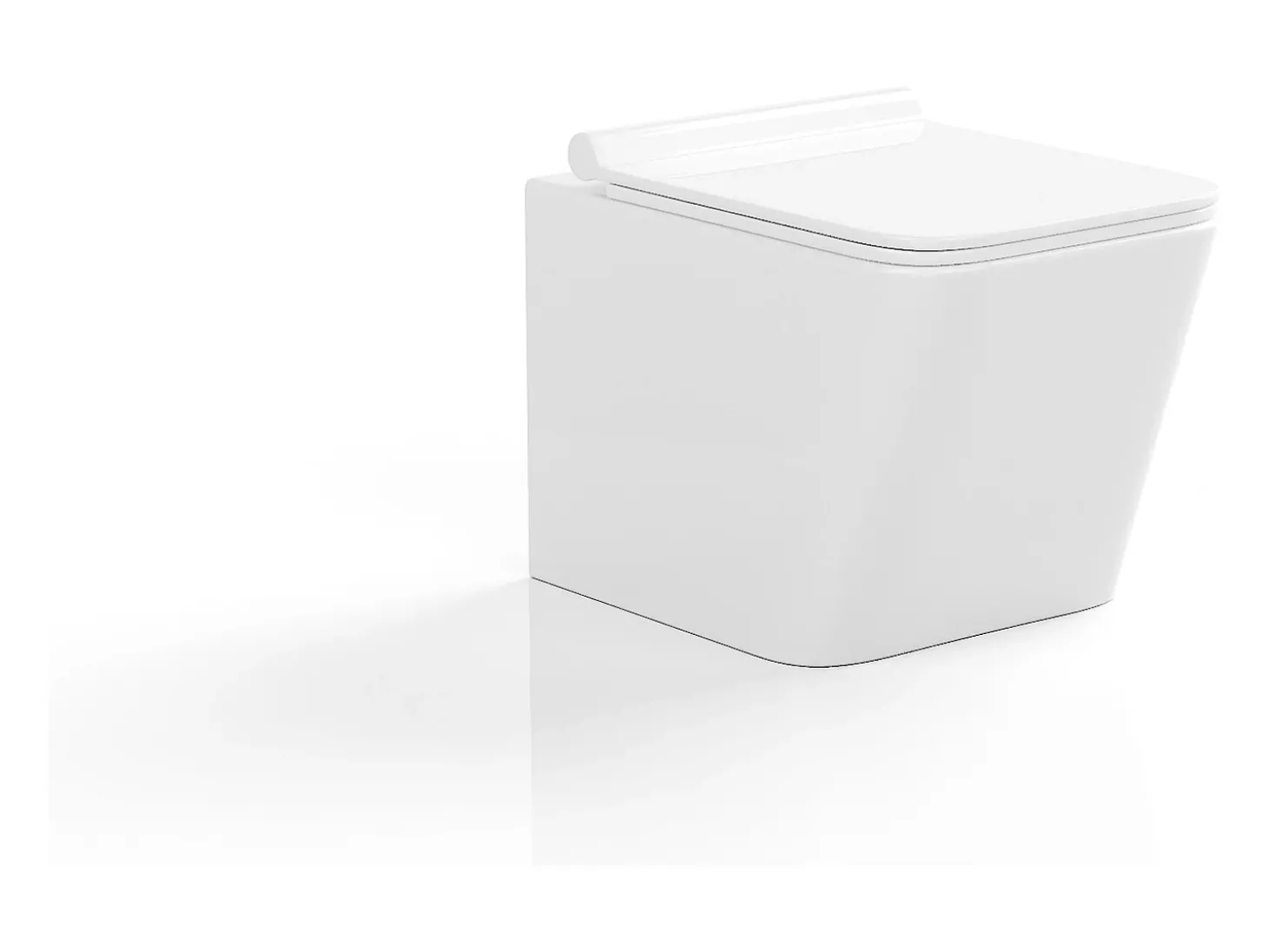 Sanita suspensa em cerâmica branco sem borda interna C51,5 x A34 cm CLEMONA
