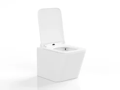 Sanita suspensa em cerâmica branco sem borda interna C51,5 x A34 cm CLEMONA