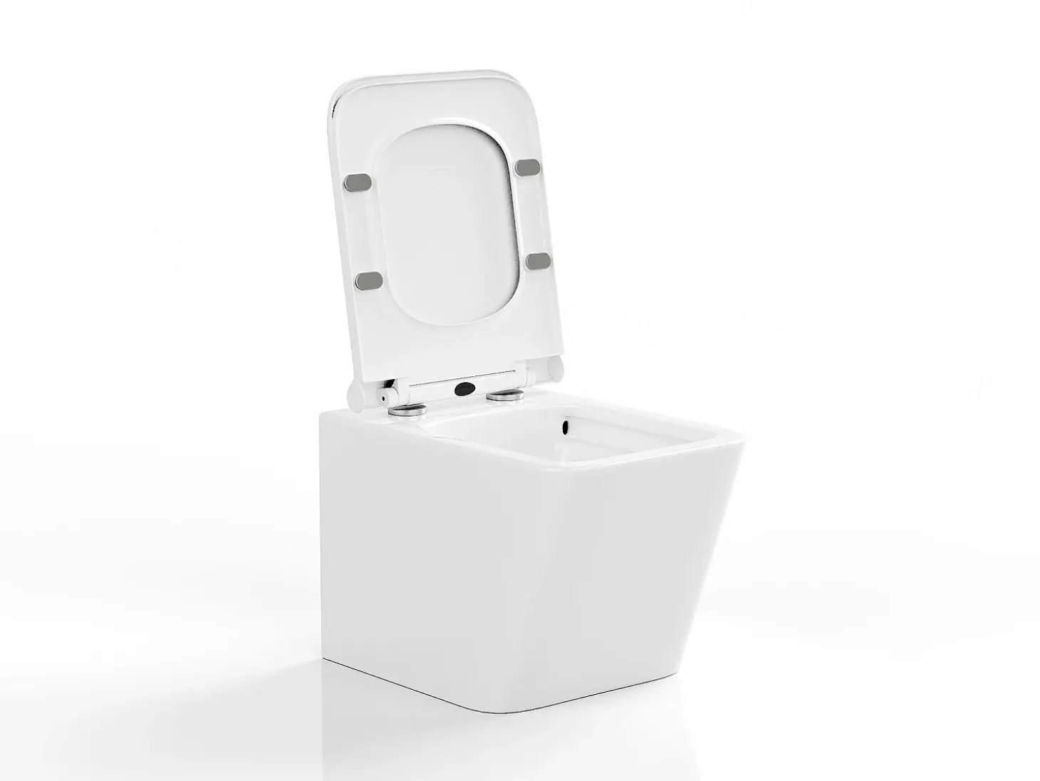 Sanita suspensa em cerâmica branco sem borda interna C51,5 x A34 cm CLEMONA