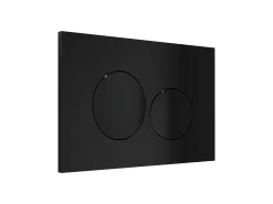 Sanita suspensa preto brilhante com estrutura e placa de descarga JAVOINE