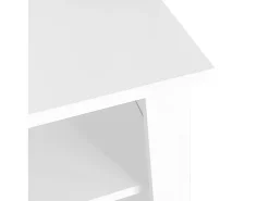 Sapateira com banco, 2 prateleiras para sapatos e cabide - 120 x 40 x 190 cm - Aglomerado - Branco
