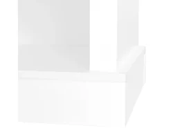 Sapateira com banco, 2 prateleiras para sapatos e cabide - 120 x 40 x 190 cm - Aglomerado - Branco
