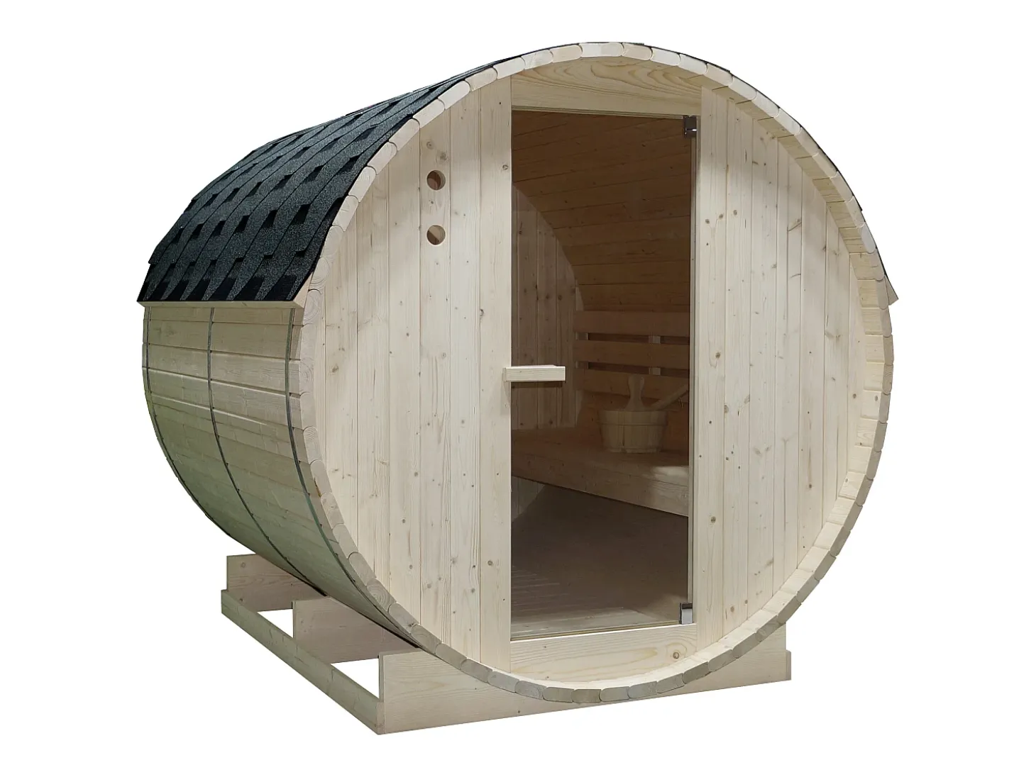 Sauna de exterior 6 lugares, C185 x L220 x A190 cm, ISOKYRO